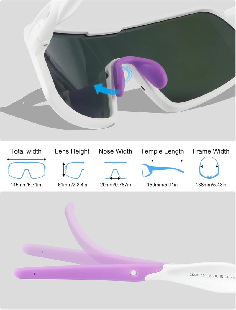 BangLong Polarized Sports Sunglasses for Men Women, UV Protection Sun Glasses for Baseball Running Cycling Fishing - Image 3
